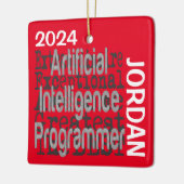 Ornement En Céramique Programmeur Artificiel Intelligence Extraordinaire (Gauche)