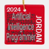Ornement En Céramique Programmeur Artificiel Intelligence Extraordinaire (Devant)
