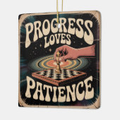 Ornement En Céramique Progress Loves Patience (Gauche)