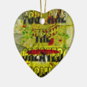 Ornement En Céramique Promesse d'or : Le script doré du destin (Gauche)