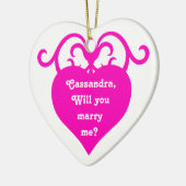 Ornement En Céramique Proposition de mariage cardiaque (Gauche)