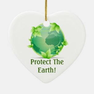 Ornement En Céramique Protéger La Terre
