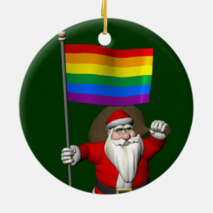 Ornement En Céramique Proud Santa Claus