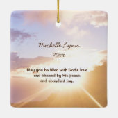 Ornement En Céramique Psaume 121:1-2 Mon aide vient de l'Éternel (Dos)