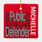 Ornement En Céramique Public Defender Extraordinaire CUSTOM (Dos)