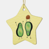 Ornement En Céramique Puits vert encourageant drôle d'appui renversé (Gauche)