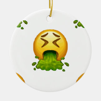 Ornement En Céramique puking émoji