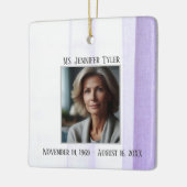 Ornement En Céramique Purple In Love Mémoire Funeral Memorial (Gauche)