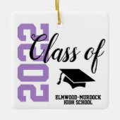 Ornement En Céramique Purple Personalized High School Graduation (Devant)
