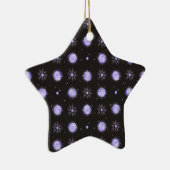 Ornement En Céramique Purple Polka Dot Ceramic Star Ornament (Droite)