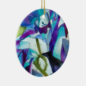 Ornement En Céramique Purple Singapour orchidée aquarelle (Droite)