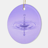 Ornement En Céramique Purple Water Drop Reflection Limitless Ocean Love (Gauche)