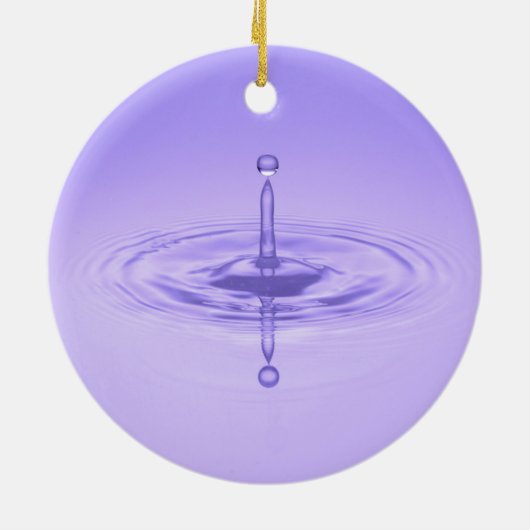 Ornement En Céramique Purple Water Drop Reflection Limitless Ocean Love (Dos)