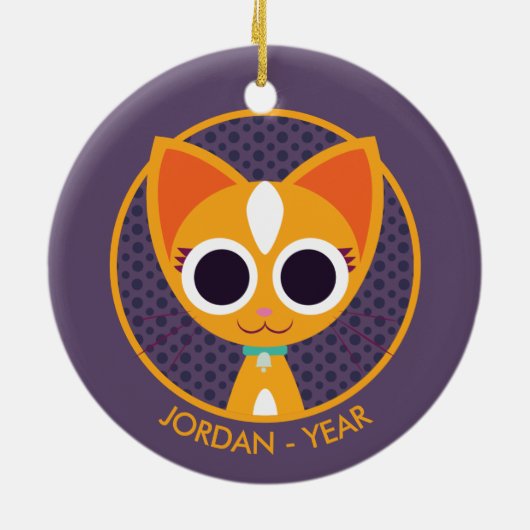 Ornement En Céramique Purrl le chat (Dos)