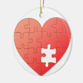 Ornement En Céramique Puzzle Heart (Gauche)