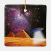 Ornement En Céramique Pyramides égyptiennes Gizeh rencontre espace et OV (Dos)
