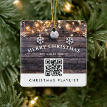 QR Code Christmas Music Playlist Modern Rustic