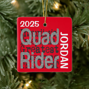 Ornement En Céramique Quad Rider Extraordinaire PERSONNALISÉ