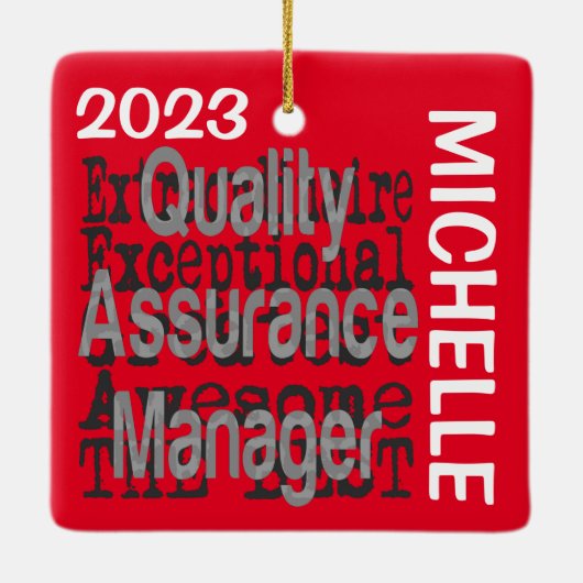 Ornement En Céramique Quality Assurance Manager Extraordinaire CUSTOM (Dos)