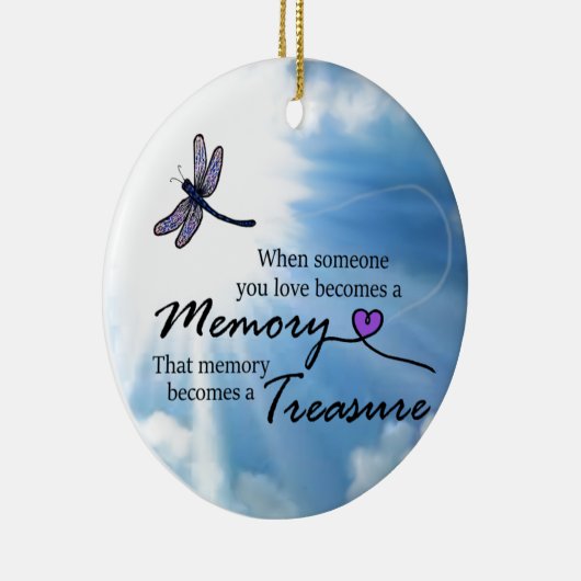 Ornement En Céramique Quand quelqu'un que vous aimez, libellule (Droite)