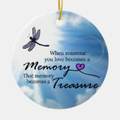 Ornement En Céramique Quand quelqu'un que vous aimez, libellule (Devant)