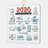 Ornement En Céramique Quarantine Christmas Funny Year 2020 (Gauche)
