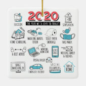 Ornement En Céramique Quarantine Christmas Funny Year 2020 (Dos)