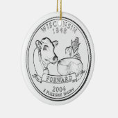 Ornement En Céramique Quartier d'État du Wisconsin (Droite)