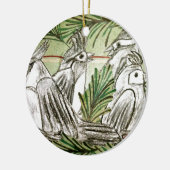 Ornement En Céramique Quatre oiseaux appelants (Gauche)