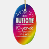 Ornement En Céramique quatre-vingt-dixième Arc-en-ciel fabuleux des (Droite)