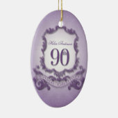 Ornement En Céramique quatre-vingt-dixième Célébration d'anniversaire (Droite)