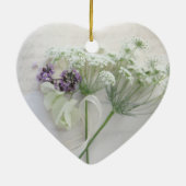 Ornement En Céramique Queen Anne's lace with script (Dos)