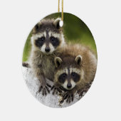 Ornement En Céramique Raccoon Babies (Droite)