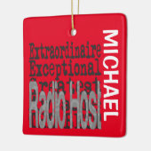 Ornement En Céramique Radio Host Extraordinaire CUSTOM (Gauche)