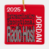 Ornement En Céramique Radio Host Extraordinaire CUSTOM (Devant)