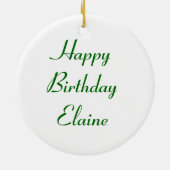 Ornement En Céramique Rainbow Petunia Custom Birthday (Dos)