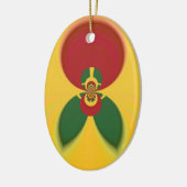 Ornement En Céramique Rasta Colours Art Abstrait Imprimer (Gauche)