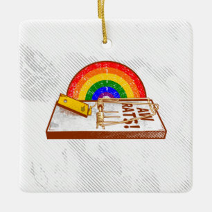 Ornement En Céramique Rat Trap AW RATS