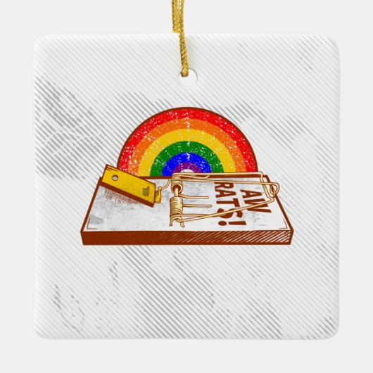 Ornement En Céramique Rat Trap AW RATS (Devant)