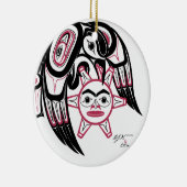 Ornement En Céramique Raven volant le Sun (Droite)