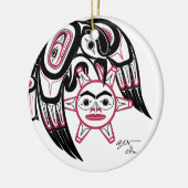 Ornement En Céramique Raven volant le Sun (Gauche)