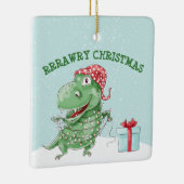 Ornement En Céramique Rawry Christmas Silly Dinosaur (Droite)