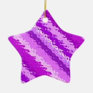 Ornement En Céramique Rayures de verre - nuances de violet améthyste