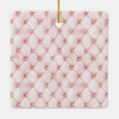 Ornement En Céramique Rayures Marron Globe Monde (Dos)