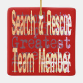 Ornement En Céramique Rechercher et Secourir Membre de l'équipe Extraord (Dos)