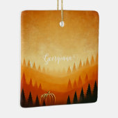 Ornement En Céramique Récolte Citrouille personnalisée Récolte automatiq (Droite)