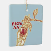 Ornement En Céramique Récolte de pomme de verger (Droite)