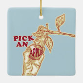 Ornement En Céramique Récolte de pomme de verger (Dos)