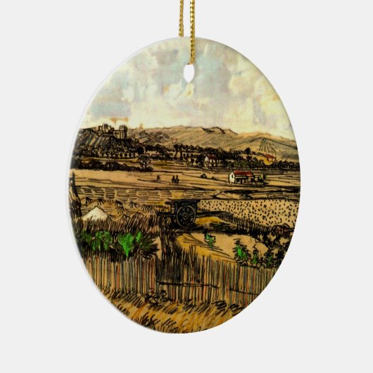 Ornement En Céramique Récolte en Provence Montmajour par Vincent van Gog (Droite)