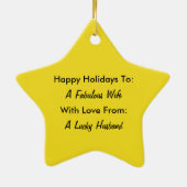 Ornement En Céramique Récompense faite sur commande de dévouement (Dos)